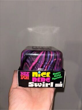 Needoh Nice Berg Swirl Squish Toy - Purple & Black